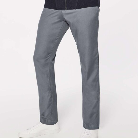 Lululemon Gray Commission Pants Classic Qwick Chino Size 34 x 30 - Picture 1 of 9